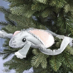 Фото для Фигурка декоративная Лягушка розово-серая 15см