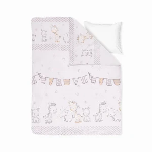 Фото для Пододеяльник Маленькая соня Зверята белый поплин 112х147см