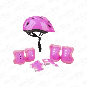 Комплект защиты ROLLO PRO детский розовый размер 51-54см