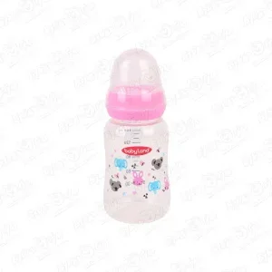 Фото для Бутылка babyland c силиконовой соской 150мл с 0мес розовая