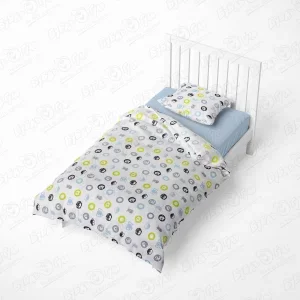 Фото для Комплект постельного белья BUBURU Baby Джунгли трикотаж ясельный