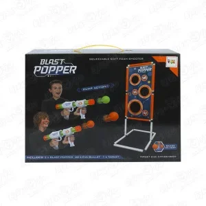 Фото для Набор игровой Lanson Toys Blast Popper 2 бластера с мишенью и мягкими шариками