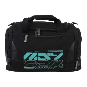 Фото для Сумка спортивная JUNGER Киберпанк с цветными акцентами черная