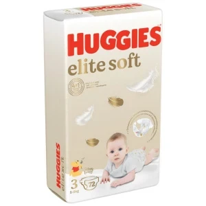 Фото для Подгузники HUGGIES elite soft 3 5-9 кг 72шт