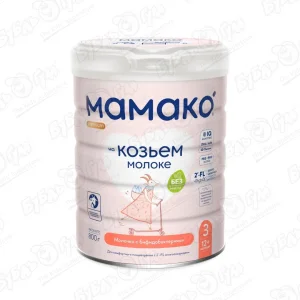 Смесь Мамако Premium 3 на козьем молоке с бифидобактериями 800г с 12мес БЗМЖ