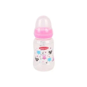 Фото для Бутылка babyland c силиконовой соской 150мл с 0мес розовая