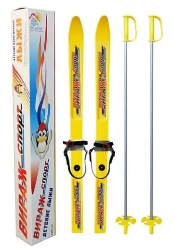 Лыжи детские Вираж-Спорт с палками