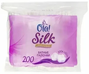 Ватные палочки в п/э упаковке (1уп=200 шт) OLA!SILK SENSE