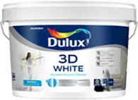 Краска в/д для стен и потолков белая матовая Dulux 3D 2,5 л AkzoNobel