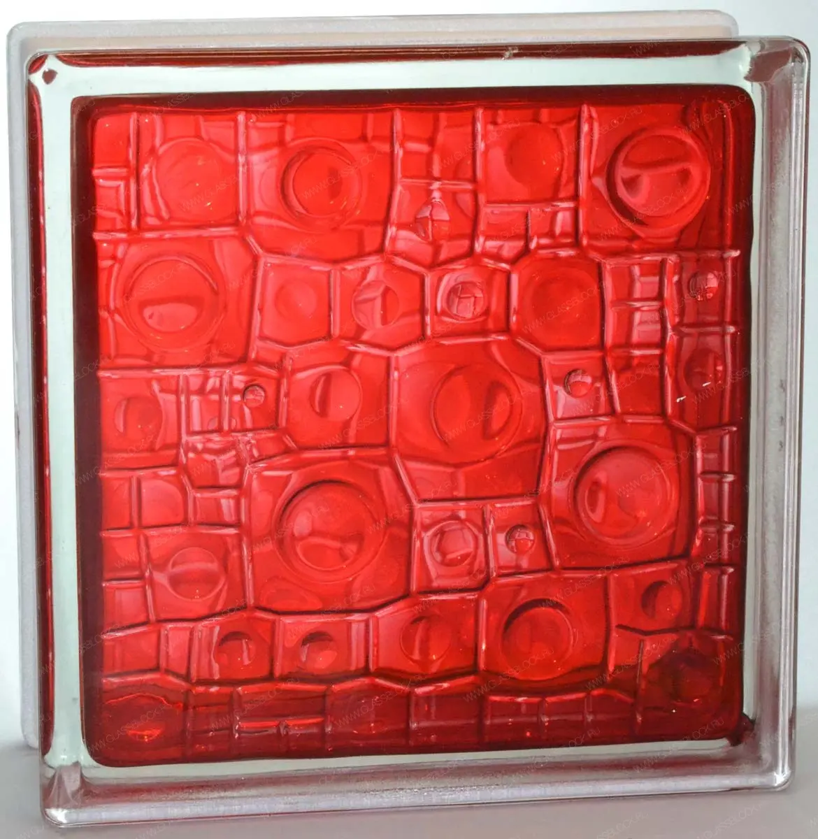 Стеклоблок Губка рубиновый 190*190*80 Glass Block