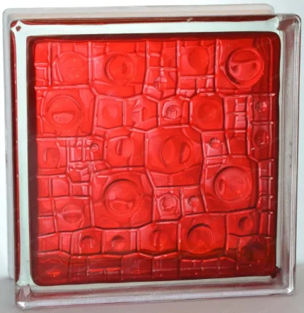 Стеклоблок Губка рубиновый 190*190*80 Glass Block
