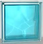 Стеклоблок Волна бирюза 190*190*80 Glass Block