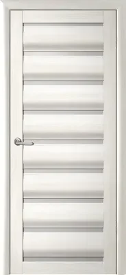 Фото для Полотно дверное кипарис белый Эко-шпон стекло матовое 600*2000*40 ФРЕГАТ