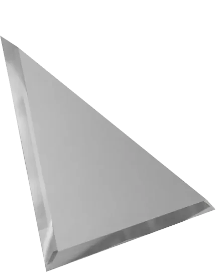 Плитка зеркальная серебро матовая фацет "Треугольник" 200*200 ДСТ