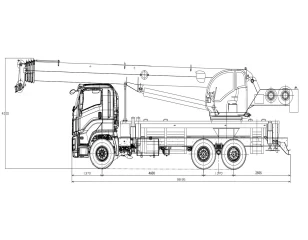 Фото для Автокран на шасси ISUZU 6x4 дв 221кВт/300л.с. XJCM г/п 30т стрела 40м + гусёк 7,3м