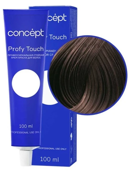 Concept Profy Touch 5.0 Профессиональная стойкая крем-краска для волос, тёмно-русый, 100 мл