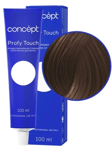 Фото для Concept Profy Touch 6.77 Профессиональная стойкая крем-краска для волос, интенсивный коричневый, 100 мл