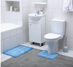Фото для Набор ковриков для ванны и туалета Морские звезды 40х45см 45х75см