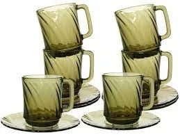 Фото для Набор чайный стекло 12 предметов 310 мл дымка ALTA MAREA