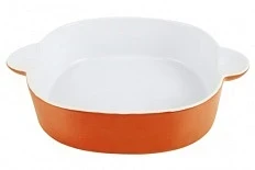 Фото для Форма керамическая 20х15х5 см TM Appetite квадратная оранжевая