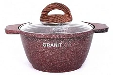 Фото для Кастрюля с антипригарным покрытием 1,0 л Granit ultra red