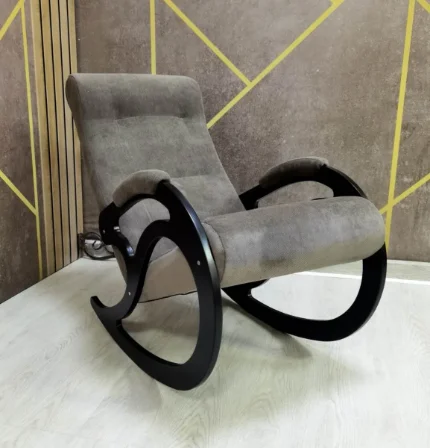 Кресло-качалка Неаполь Модель 5 (Венге/Ткань Verona Antazite Grey)