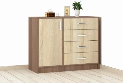 Фото для Комод Катрин-6 (Ясень шимо темный/Дуб сонома)