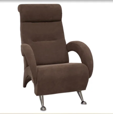 Фото для Кресло для отдыха Комофрт-К Модель 9 К (Хром/Ткань велюр коричневый Verona Brown)