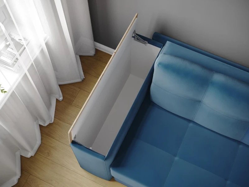 Фото для Диван раскладной Нови (Светло-голубой/Дуб канадский)