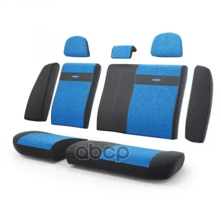 Фото для Чехлы На Сиденья Trs-002 Bk/Bl Велюр, Черн./Синий, Задний Ряд (1шт) AUTOPROFI арт. TRS-002 BK/BL