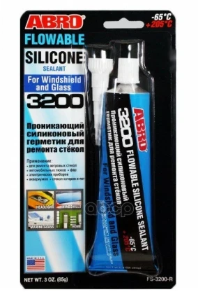 Фото для Герметик Проникающий Силиконовый Для Ремонта Стёкол Abro Fs-3200 85Г ABRO арт. FS-3200-R