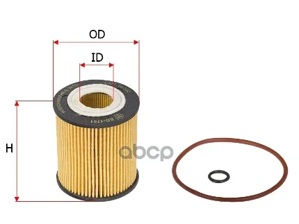 Фото для Фильтр Масляный (Вставка) O-406 Sakura Eo1701 Sakura арт. EO1701