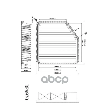 Фото для Фильтр Воздушный A-1012 Double Force Dfa970 DOUBLE FORCE арт. DFA970