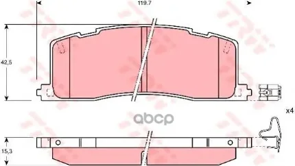 Фото для Колодки Тормозные Pf-1274 Trw Gdb1138 TRW арт. GDB1138