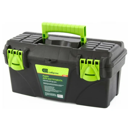 Фото для Ящик для инструмента пластиковый 16" (410мм х 215мм х 197мм) - Сибртех