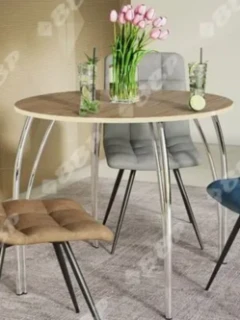 Стол обеденный Круг ЛДСП (подстолье прямое)