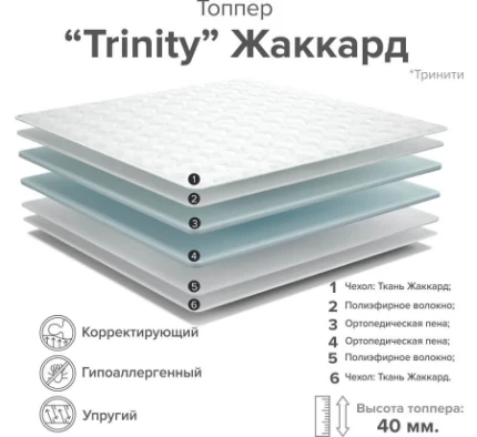 Фото для Топпер Trinity Jacq 1,4*2,0