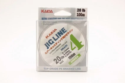 Фото для Плетеный шнур Kaida JIG LINE 4 100м GREEN в ассорт