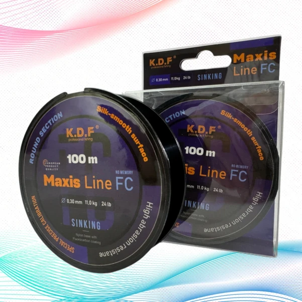Фото для Леска KDF Maxis Line 100м с покрытием флюорокарбона в ассорт