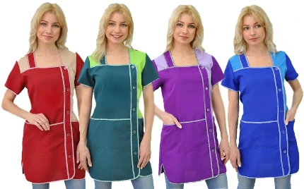 Фото для Халат ВАНИЛЬ тк.габардин