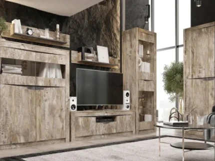 Фото для Ривьера Тумба ТВ (Дуб юкон / Бетон темный) МИФ