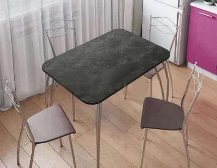 Фото для Стол кухонный прямоугольный 1000*670 (Бетон темный) МИФ