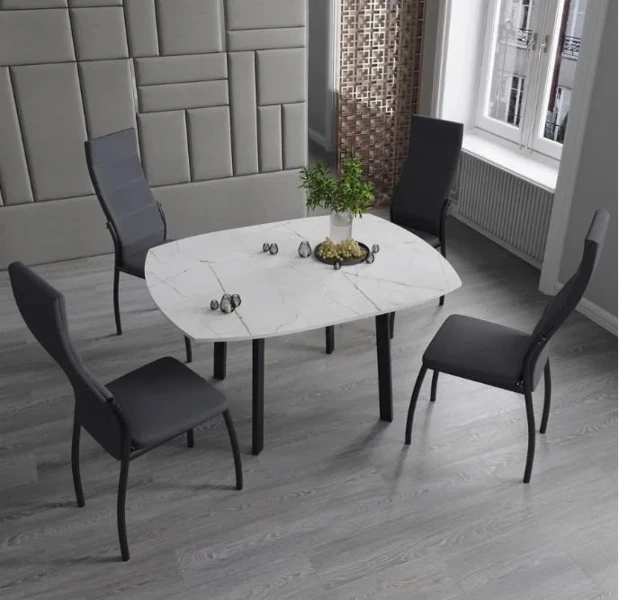 Фото для  Стол СОЛО ЛДСП раздвижной( Подс.Лофт раздвижное. 800/1080*800 Черн.мат./Оникс) САН