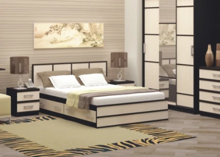 Фото для С/Г Сакура Кровать 1200 м (Дуб беленый, Венге) МИФ