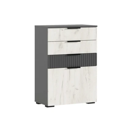 Фото для Комод Роджина 600 (ГрафитСофт / Дуб Крафт белый / Графит) МИФ