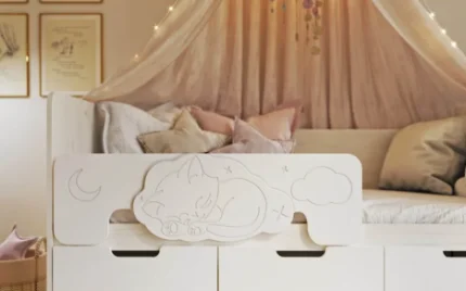 Фото для Юниор-4 Фасад ПВХ доп.деталь к кровати (Бортик) (Шарли Белый) МИФ