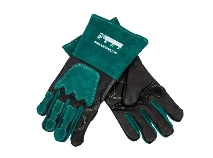 Фото для Краги сварочные КЕДР КС-20 ПРЕМИУМ, (L), черно-зеленые