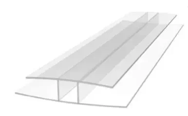 Фото для Профиль поликарбонатный Royalplast НР соединительный 6мм, 6м прозрачный