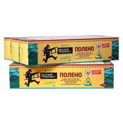 Фото для ВеселыйТрубочист Полено 1100гр Средство для немеханической очистки сажи и копоти