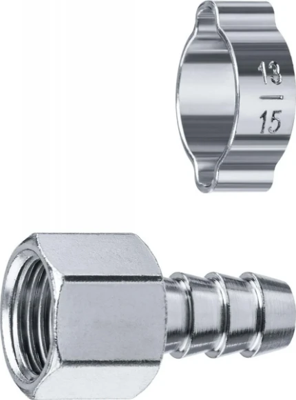 Фото для ЗУБР штуцер ″елочка″, 10 мм - 1/4″F, переходник с обжимным хомутом, Профессионал (64923-1/4-10)